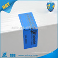 matt blue non transfer self adhesive security void sticker/adhesive sticker